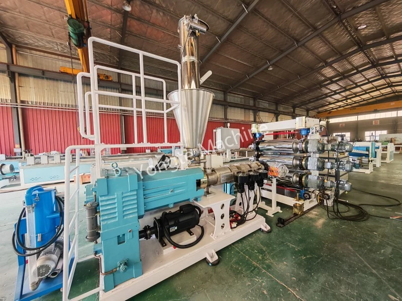 Yongte 1200mm PVC thin sheet extrusion line