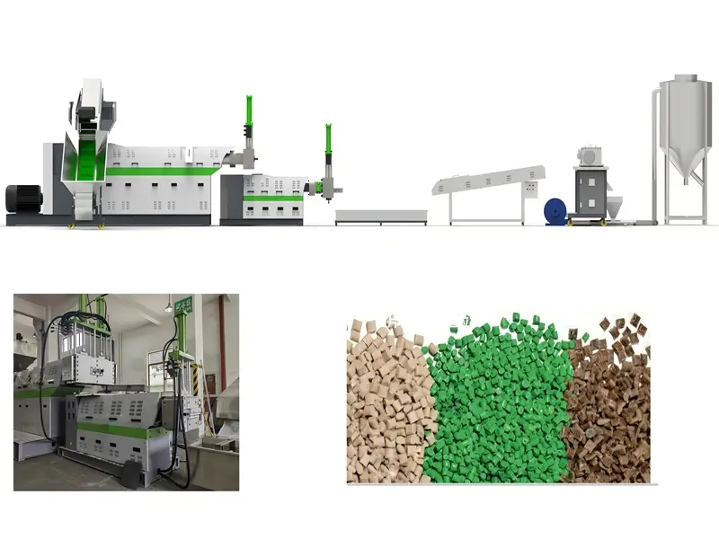 Plastový peletovací stroj na recykláciu fólie